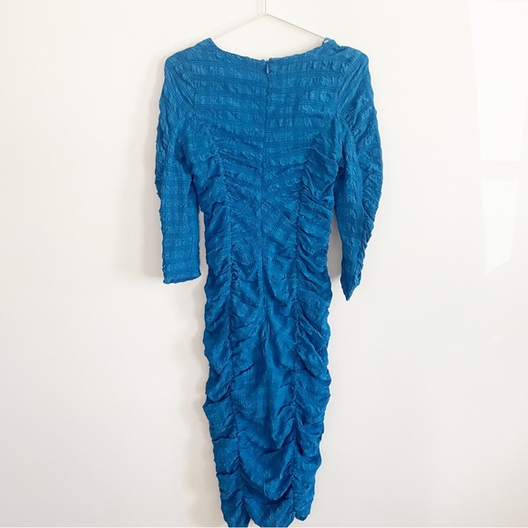 NWT Zara Textured Blue Midi
Anne Dress Stretch Fitted Long
Sleeve size S - Picture 12 of 16